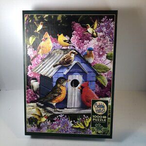 Cobble Hill 80153 Spring Birdhouse 1,000 piece puzzle Colorful Complete